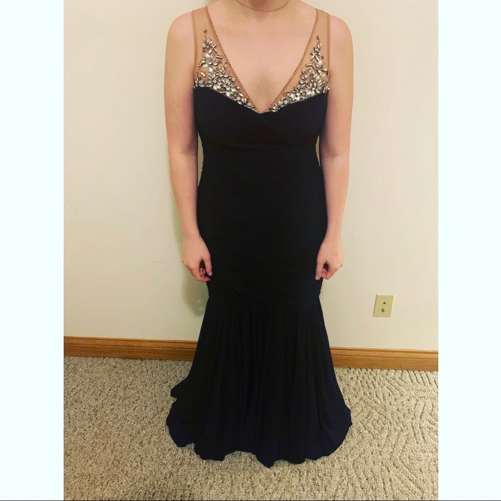 Navy blue formal dress - Picture 2 of 6